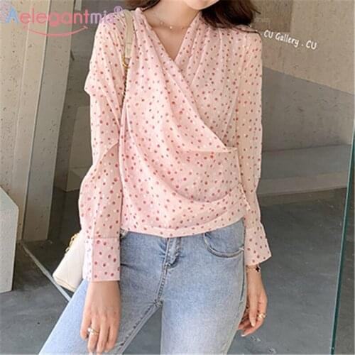 Aelegantmis Polka Dot Blouses
