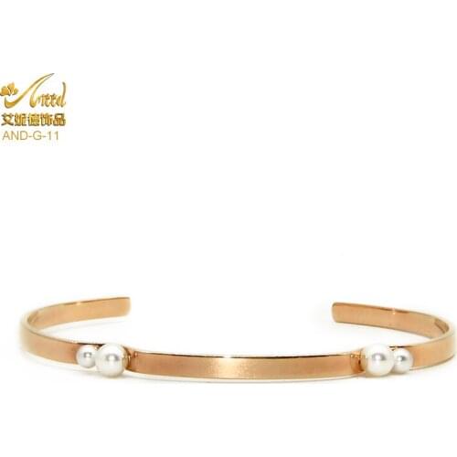 ANIID Cuff Pearl Bracelets Woman Stainless Steel Fashion Bangles Women Jewelry Charm Luxury Rose Gold Gifts Accessories 2021