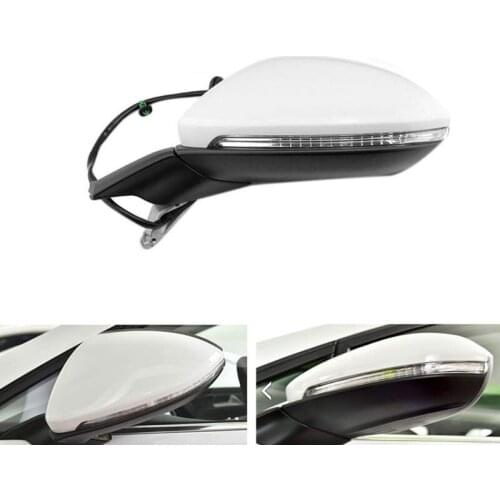 Car Electric Folding Rearview Mirror Assembly Heating Mirror with Light for Golf 7 MK7 2014-2016 5GG 857 507 A