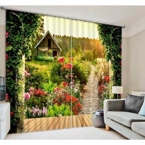 Butterfly kitchen curtais Luxury 3D Window Curtain decorate living room Bedroom Cortina Drapes Rideaux Custom size pillowcase