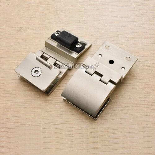 Free Shipping 2PCS Glass Cabinet Hinges Shopping Mall Jewelry Phone Display Wine Cabinet Door Hinges for 5~8mm Glass Clamps