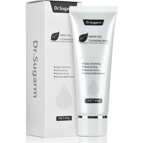 Dr. Sugarm Hyaluronic Acid Face Serum Green Tea Cleansing Mask Cream Moisturizing Remove Blackheads Face-pack Clean Pores