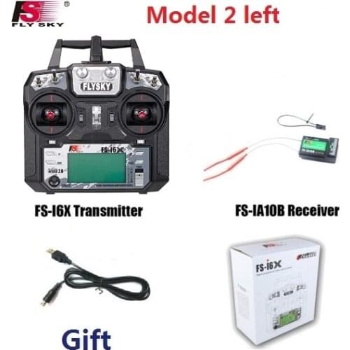 Flysky FS-i6X 2.4GHz 6CH AFHDS 2A RC Transmitter with FS-iA10B Receiver FS I6X RC Drone Airplane Helicopter Remote Controller