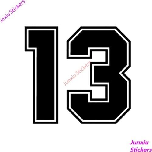 Personality Number 13 Funny Car Sticker Vinyl Decal Auto Car Stickers and Decals Sticker on Car Styling Decoration KK15*14cm