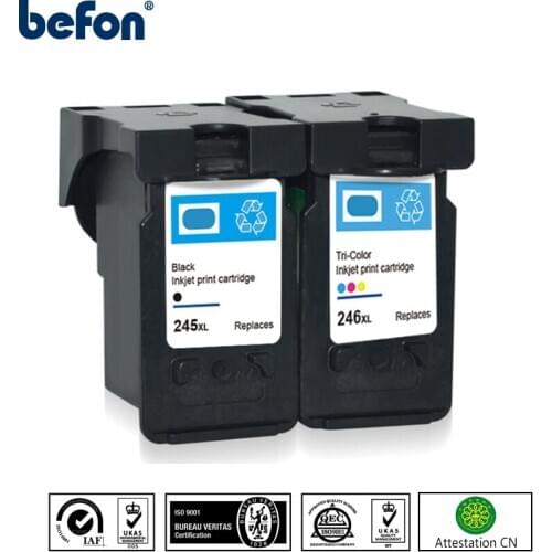 Befon PG245 PG 245 XL Ink Cartridges Remanufactured Pixma IP2820 MX 492 490 MG 2420 2520 2920 TS 202 302 3120 TR4520 Printer