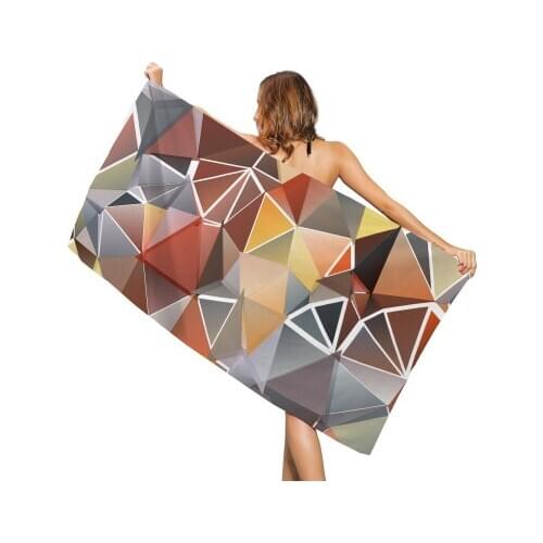 Creative Geometric Printing Beach Towel Outdoor Quick Drying Swimming Surfing Sport Towels Yoga Mat Beach Chair Blanket 80*160cm