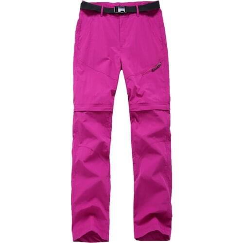 Summer Breathable Trekking Trousers Uv Protection Fishing Pants Outdoor Quick Dry Removable Hiking&camping Pants Women