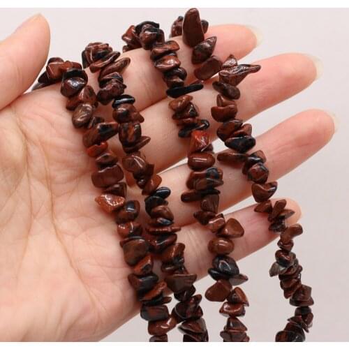 Natural Semi-precious Chip Beads Goledn Swan Stone 5-8mm Good Quality For DIY Necklace Earrings Accessories Gift Length 40cm