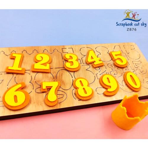 Numbers 0-9 DIY Z876 Muyu Wooden Mold Cutting Scrapbook Dies Cutting Suitable For Market General Machines