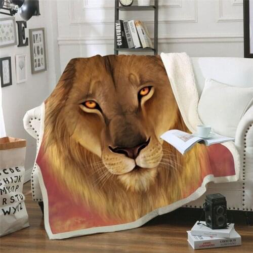 New yellow lion Print Velvet PLUSH THROW BLANKET childrens clothing bedspread girls sofa Sherpa blanket