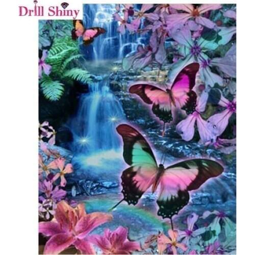 New year Handmade Diamond embroidery animals painting butterfly diamond Mosaic rhinestone Cross-Stitching 5D DIY Room Decoration