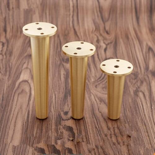 1 Piece Solid Brass Leg Sofa Feet Metal TV Cabinet Holder Cupboard Gold Furniture Legs Free Shipping