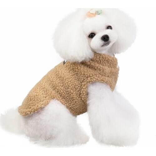 Polyester Sherpa berber Fleece Dog Clothing Dog Coat Autumn/Winter Warm WIindpoorf Pet Dog Clothes Warm Lamb Wool Cotton Vest