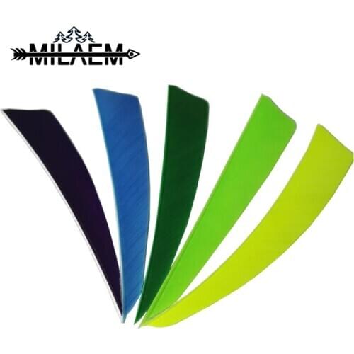 100 pcs 4 inch Archery Turkey Feather Right Wings Natural Feather for DIY Arrow Wooden Carbon Bamboo Arrow Shooting Accessories