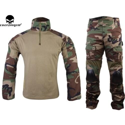 EMERSONGEAR Gen2 Tactical Suit Combat shirt Pants with Knee Pads Hunting Airsoft Paitball Uniform AOR2 MR WL HLD AT