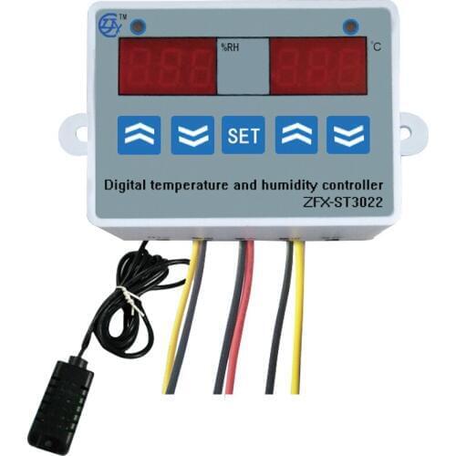 ZFX-ST3022 Digital Display Intelligent Temperature Controller Humidifying and Dehumidifying Greenhouse Incubation Controller