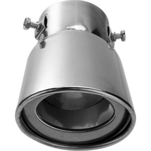 Universal Car Exhaust Muffler Tip Stainless Steel Automobiles Rear Tail Throat End Pipe for 1.5-2.2L Cars