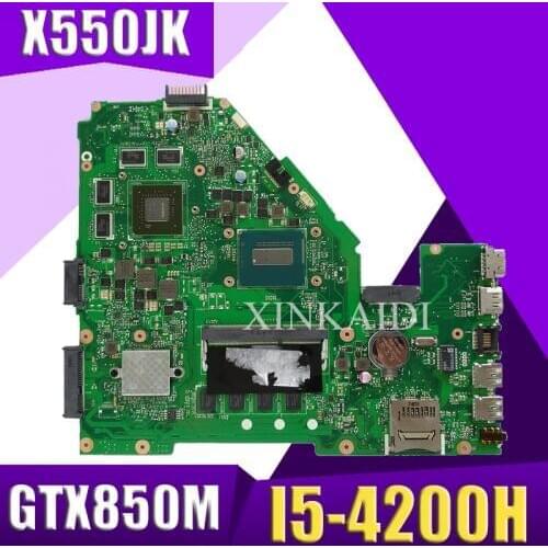XinKaidi X550JD X550JK Laptop motherboard for ASUS X550JD FX50J ZX50J A550J X550J X550 Test original mainboard I5-4200H GTX850M