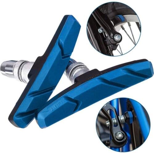 1Pairs Mountain Road Mute Bike Brake pads MTB Bicycle Braking V-Brake Holder Shoes Rubber Blocks Durable Cycling Accessories