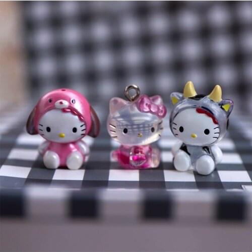 1pcs Kids Gifts Mini Figurine Hellokitty Decoration Cute Doll Model Toys 2cm Keychain Dolls Toy