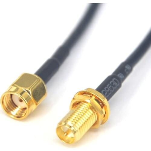 10 pieces/lot 3M Antenna RP-SMA male to female connector adapter Extension Cable for WiFi Router
