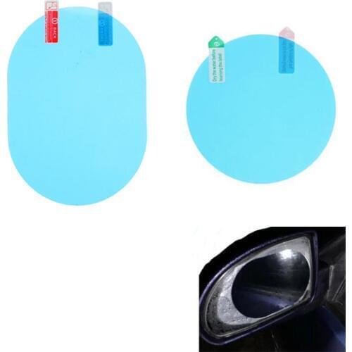 2pcs Car Mirror Window Clear Film Anti Dazzle Car Rearview Mirror Protective Film Waterproof Rainproof Anti Fog Car Sticker