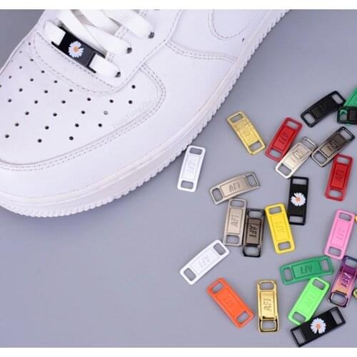 2Pcs/Pair AF1 Shoelaces Buckle Metal Accessories Lock DIY Sneaker Kits