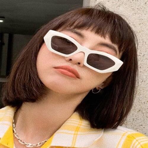 2021Luxury Square Sunglasses Women Grey Pink Shades For Women 90s Vintage Rimless Square Sunglasses Unisex UV400