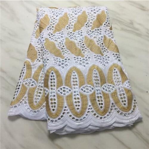 African Cotton Lace Fabric 2021 High Quality Lace Swiss Voile Lace Fabric With Stones Nigerian Dry Lace Fabrics Sewing M4870