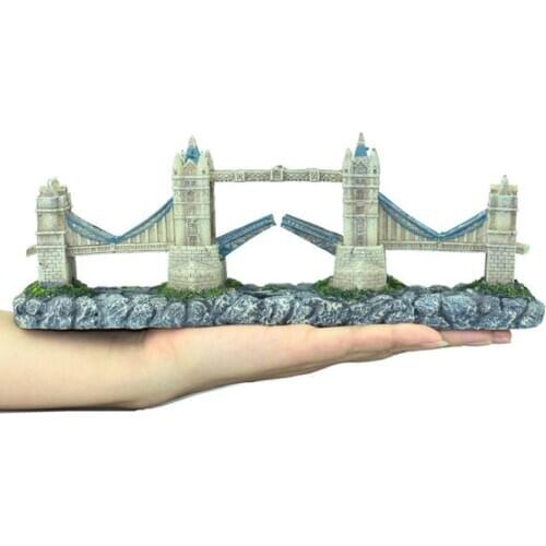 Fish Tank Aquarium Accessories Resin Tower Bridge Suspension Bridge Aquarium Landscaping Fish Tank Decoration Craft Pet Supplies