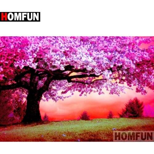 HOMFUN Full Square/Round Drill 5D DIY Diamond Painting "Tree scenery" 3D Embroidery Cross Stitch 5D Home Decor A17625