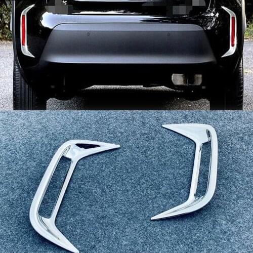 For Toyota Yaris Cross 2020 2021 Chrome Rear Fog light Lamp Cover Trim Foglamp Frame Sticker Car Styling Exterior Accessories