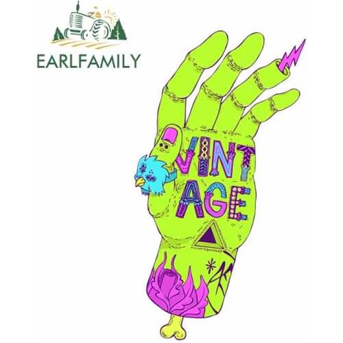 EARLFAMILY 13cm x 7.2cm for Bluechicken Vintage Creative Car Sticker Fashion Fine Decal DIY Waterproof Scratch-proof Decoration