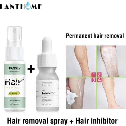 Smooth Body Hair Removal Spray Cream Herbal Permanent Hair Growth Inhibitor Oil Depilatory Armpit Legs Pubic Facial Hair Remover