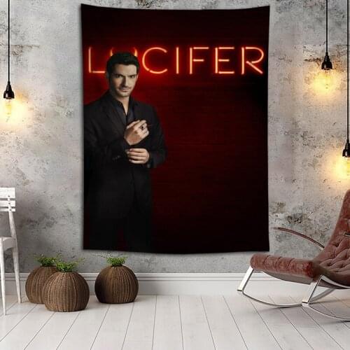 Hot Sale Custom High Quality Lucifer Wall Hanging HD Landscape 3D Printing Digital Printing Home Decoration Tapestry