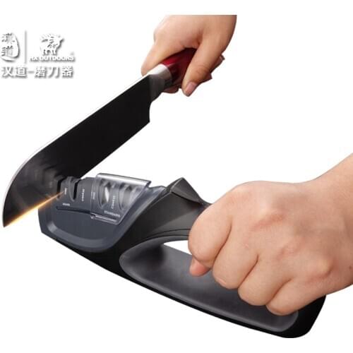 HX OUTDOORS Quick Knife Sharpener, Household Whetstone, Angled Multifunction Sharpener Chopper Sharpener Rod Ceramic V-type doub