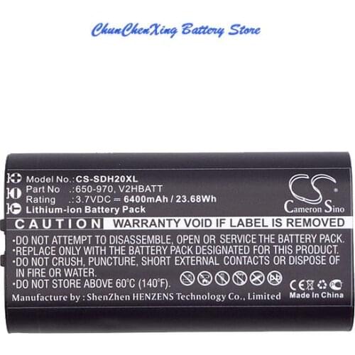 Cameron Sino 6400mAh Battery 650-970, V2HBATT for SportDog TEK 2.0 GPS handheld