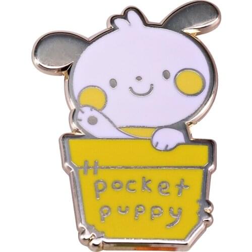 Puppy in a Pocket Brooch Funny Dog Lover Pin Dog Mom Gift