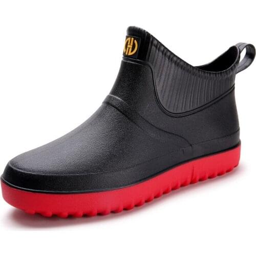 Nice Pvc Water Shoes Men Rainboots Ankle Boots Nice Autumn Pop Female Waterproof Sneakers Rubber Shoes for Male Rain Boot