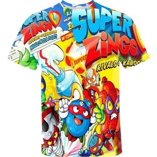 Summer Hot Sale Children 3D TShirt Super Zings T-shirt Kids Casual T Shirt Boys Girls Superzings Cool Tee Toddler Cotton TShirts
