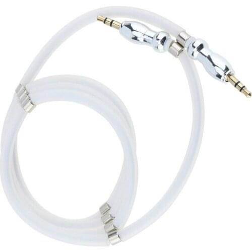 1M Magnetic AUX Cable Speaker Wire 3.5mm Jack Audio Line For Car Headphone MP3/4 Phone Male to Male Aux Cord