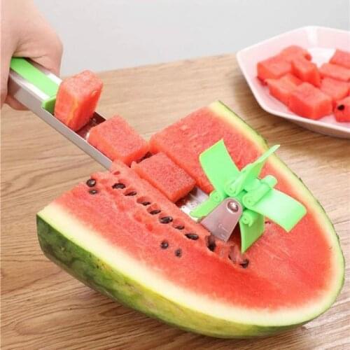 Fruit Windmill Cutter Stainless Steel Watermelon Slicer Kitchen Fruit Knife Salad Melon Baller Scoop Assorted Cold Kitchen Tools