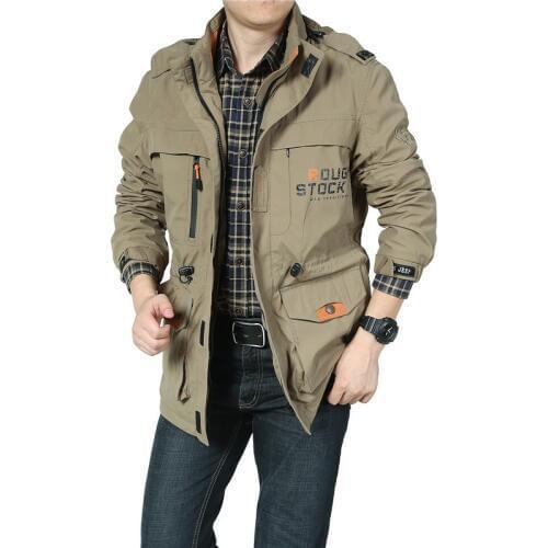 Bomber Soft Shell Jacket Men Army Jacket Breathable Windproof Raincoat Multi-pocket Waterproof Jacket Windbreaker Men Coat M-4XL