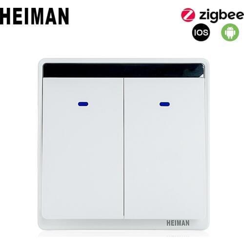 HEIMAN ZigBee Smart Switch Wall Neutralline live line APP Remote Control Light Wireless Switch For Smart home system Module