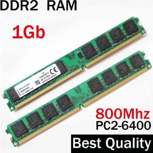 For all RAM ddr2 1Gb 800Mhz memory RAM PC2-6400 DIMM desktop DDR2 800 1Gb single computer memory - lifetime warranty
