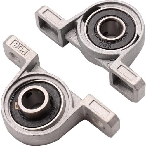 2pcs/lot Diameter 8mm Pillow Block Bearing High Quality Zinc Alloy Bore Ball Bearing Pillow Block Mounted Support KP08