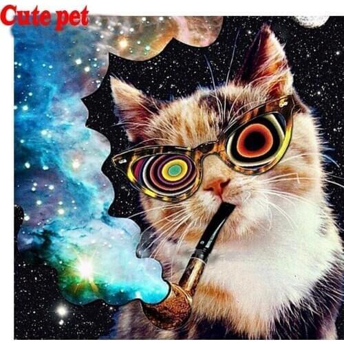 Full Square Diamond Painting cute cat Animal Home Decoration Embroidery pet kitten Picture Handcraft Mosaic Art Kits hobby decor