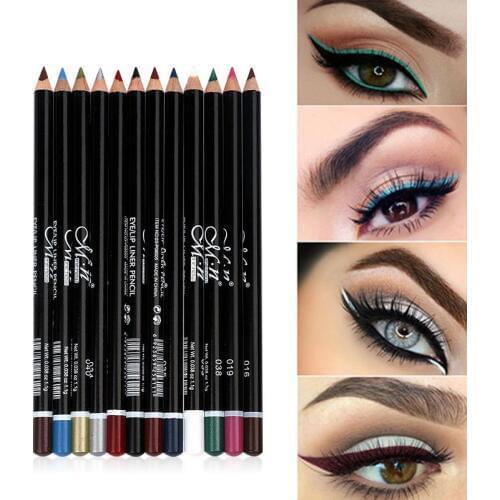 Hot 12 Colors/set Eyeliner Multi-purpose Waterproof Eye Shadow & Liner Combination Cosmetic Makeup Colorful Eyebrow Pencil