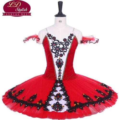 Professional Red Adult Ballet Tutu Don Quixote Performance Stage Wear Women Ballet Dance Competition Costumes Girl Ballet Cloth