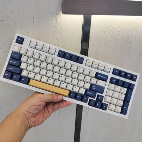 Rudy Keycap 123 Key PBT Sublimation Process OEM Highly Mechanical Keyboard Keycap Cross Shaft for Cherry MX Switch/61/87/104/108